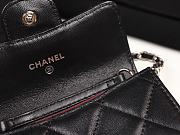 Chanel Mini Coin Case Chain Lambskin Silver-Metal A81465 8×12×2.5cm - 2