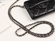 Chanel Mini Coin Case Chain Lambskin Silver-Metal A81465 8×12×2.5cm - 4