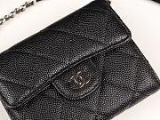Chanel Mini Coin Case Chain Grained Leather Silver-Metal A81465 8×12×2.5cm - 3
