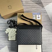 Gucci Signature Canvas Messenger Black 406367 34x25x10cm - 3