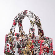 Dior Medium Lady D-Lite Multicolor Butterfly Embroidery M0565 24x20x11cm - 3