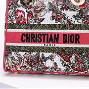 Dior Medium Lady D-Lite Multicolor Butterfly Embroidery M0565 24x20x11cm - 6