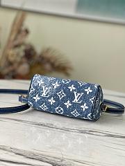 Louis Vuitton Nano Speedy Denim Navy Blue M81168 16x10x7.5cm - 2