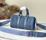 Louis Vuitton Keepall XS Aerogram Leather Blue M81003 21x12x9cm - 1