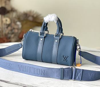 Louis Vuitton Keepall XS Aerogram Leather Blue M81003 21x12x9cm