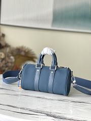 Louis Vuitton Keepall XS Aerogram Leather Blue M81003 21x12x9cm - 5