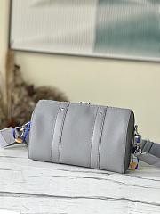Louis Vuitton City Keepall Aerogram Leather Gray M59328 27x17x13cm - 4