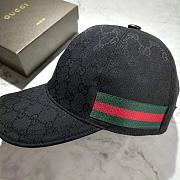Gucci GG Canvas Baseball Hat Black 200035  - 4