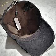 Gucci GG Canvas Baseball Hat Black 200035  - 2
