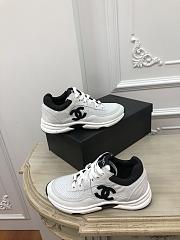 Chanel Low Top Trainer Suede White/Black - 1