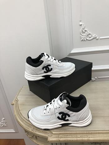 Chanel Low Top Trainer Suede White/Black