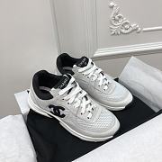 Chanel Low Top Trainer Suede White/Black - 3
