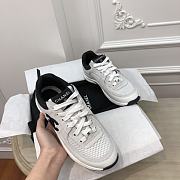 Chanel Low Top Trainer Suede White/Black - 4
