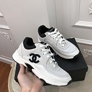 Chanel Low Top Trainer Suede White/Black - 6