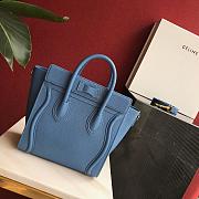 Celine Nano Luggage Blue 20x20x10cm - 6