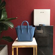 Celine Nano Luggage Blue 20x20x10cm - 5