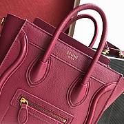 Celine Nano Luggage Burgundy 20x20x10cm - 5