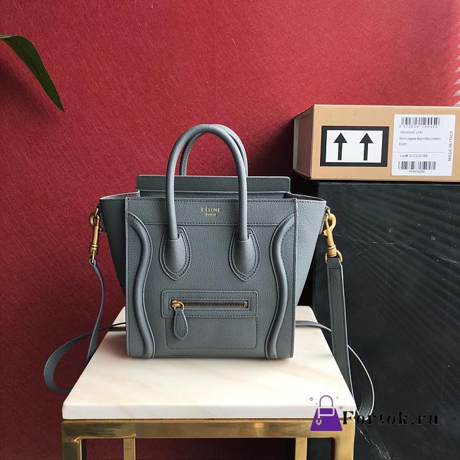 Celine Nano Luggage Gray 20x20x10cm - 1