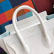 Celine Nano Luggage White 20x20x10cm - 5