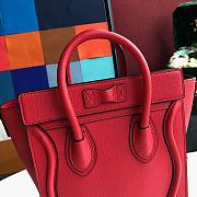 Celine Nano Luggage Red 20x20x10cm - 6