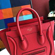 Celine Nano Luggage Red 20x20x10cm - 2