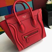 Celine Nano Luggage Red 20x20x10cm - 4