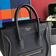 Celine Nano Luggage Gold-tone Metal Black 20x20x10cm - 2