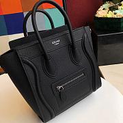 Celine Nano Luggage Black 20x20x10cm - 2