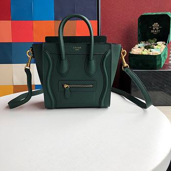 Celine Nano Luggage Green 20x20x10cm