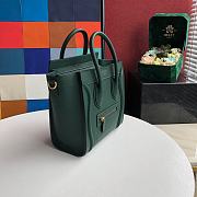 Celine Nano Luggage Green 20x20x10cm - 6