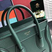 Celine Nano Luggage Green 20x20x10cm - 4