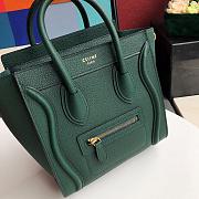 Celine Nano Luggage Green 20x20x10cm - 3