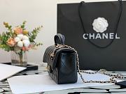 Chanel Mini Flap Bag With Top Handle Lambskin Black AS2431 13x20x9cm - 5