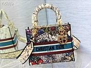 Dior Medium Lady D-Lite Latte Multicolor Zodiac Embroidery M0565 24cm - 1