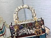 Dior Medium Lady D-Lite Latte Multicolor Zodiac Embroidery M0565 24cm - 6