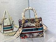 Dior Medium Lady D-Lite Latte Multicolor Zodiac Embroidery M0565 24cm - 2