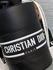 Dior Small Vibe Bucket Bag Black/White M8703 14x18x14cm - 3