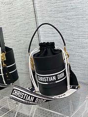 Dior Small Vibe Bucket Bag Black/White M8703 14x18x14cm - 2