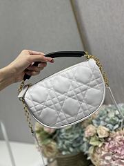 Dior Small Vibe Hobo Bag Lambskin White/Black M7200 20×15×7cm - 4