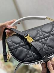 Dior Small Vibe Hobo Bag Lambskin Black M7200 20×15×7cm - 3
