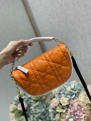 Dior Small Vibe Hobo Bag Lambskin Orange M7200 20×15×7cm