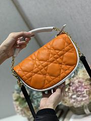 Dior Small Vibe Hobo Bag Lambskin Orange M7200 20×15×7cm - 6