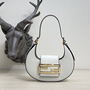 Fendi Cookie Leather White 8BS065 22×17.5×4.5cm