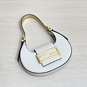 Fendi Cookie Leather White 8BS065 22×17.5×4.5cm - 6