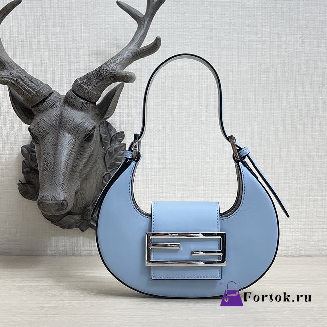 Fendi Cookie Leather Light Blue 8BS065 22×17.5×4.5cm - 1