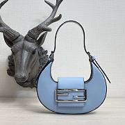 Fendi Cookie Leather Light Blue 8BS065 22×17.5×4.5cm - 1