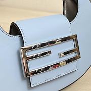 Fendi Cookie Leather Light Blue 8BS065 22×17.5×4.5cm - 6