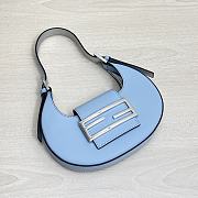 Fendi Cookie Leather Light Blue 8BS065 22×17.5×4.5cm - 5