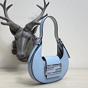 Fendi Cookie Leather Light Blue 8BS065 22×17.5×4.5cm - 4