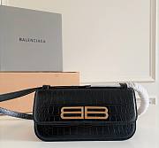 Balenciaga Small Gossip Bag Crocodile Embossed Leather 23.5x12.4x10.4cm - 1